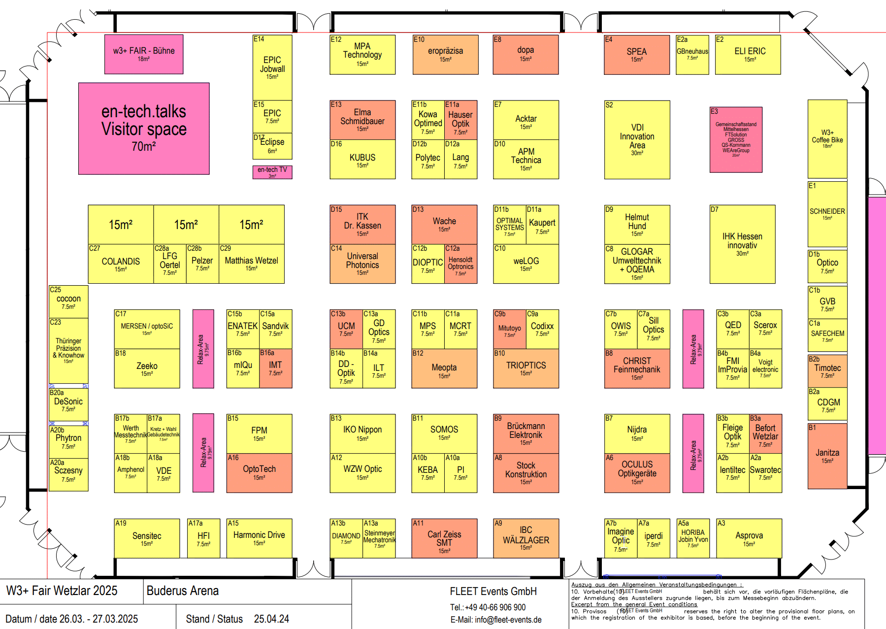 W3+ Fair Wetzlar 2024 Hallenplan