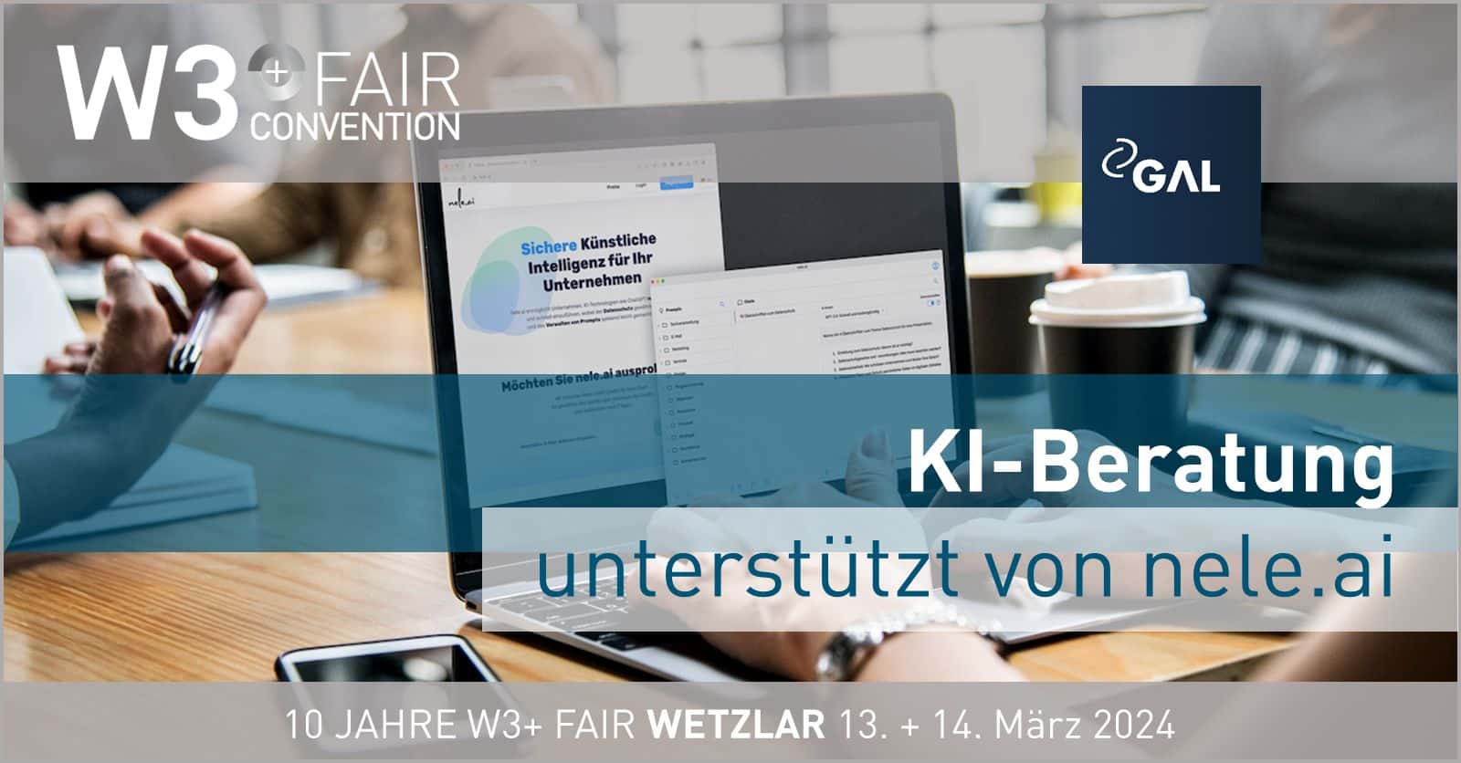 KI-Beratung mit nele.ai auf der W3+ Fair Wetzlar 2024