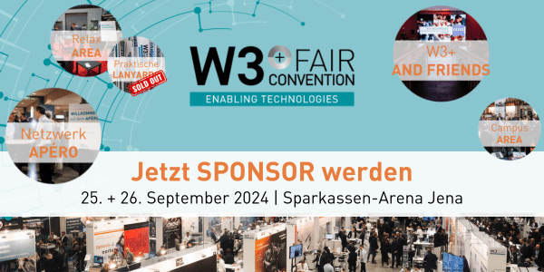 Jetzt Sponsor auf der W3+Fair in Jena 2024 werden