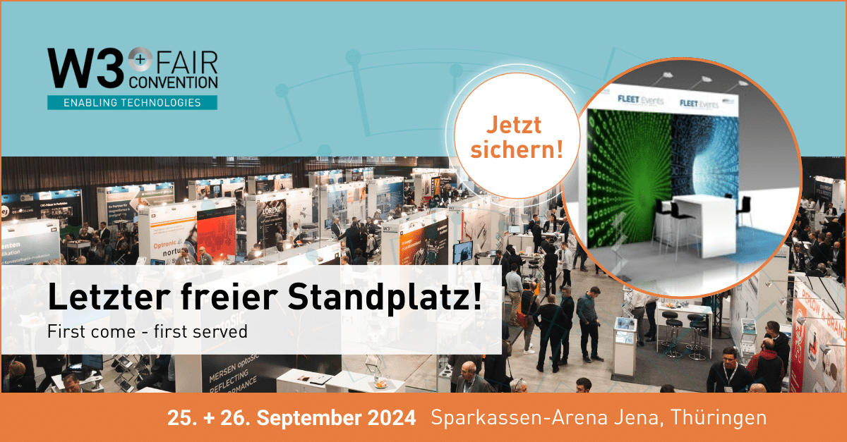 Only one stand space left at the W3+ Fair Jena 2024!
